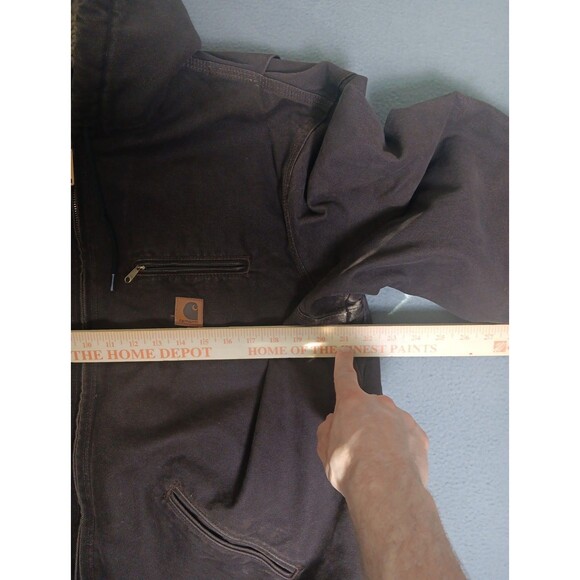 Carhartt Sierra Jacket Sherpa Lined J141 DKB Dark Brown Hood Men’s XL - Picture 14 of 16